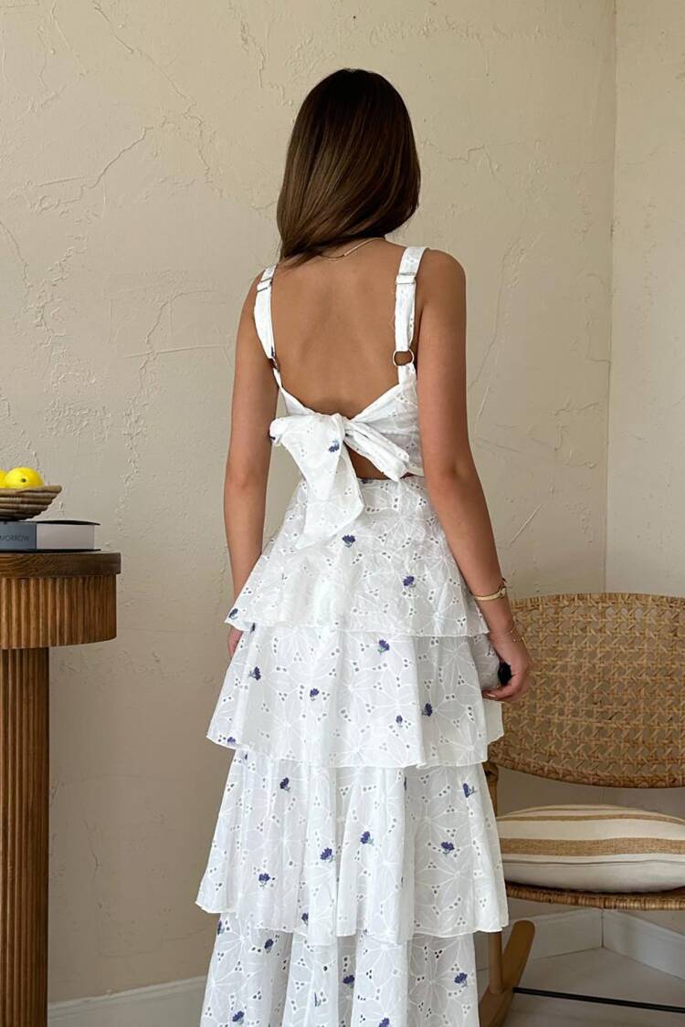 Layered Tie Back Dress