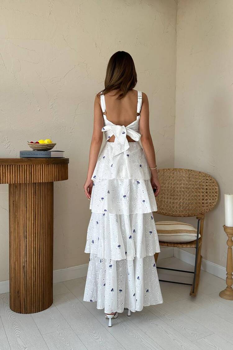 Layered Tie Back Dress