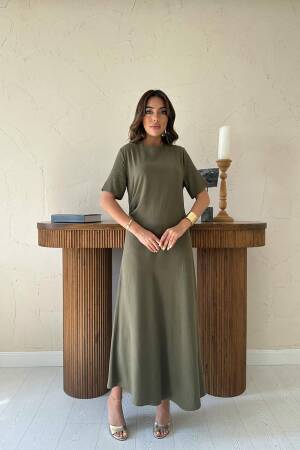 Pleated Crew Neck Dress - Brand: Elisa - Women's Clothing Wholesale - Globality Store