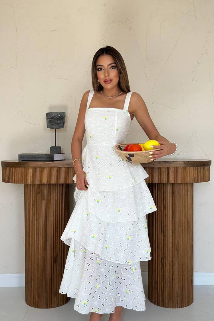 Layered Back Tie Dress