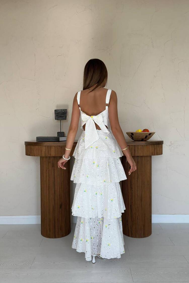 Layered Back Tie Dress