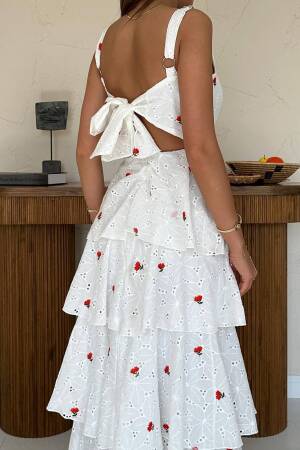 White Fit And Flare Sleeveless Maxi Dress - Brand: Elisa - Women's Clothing Wholesale - Globality Store