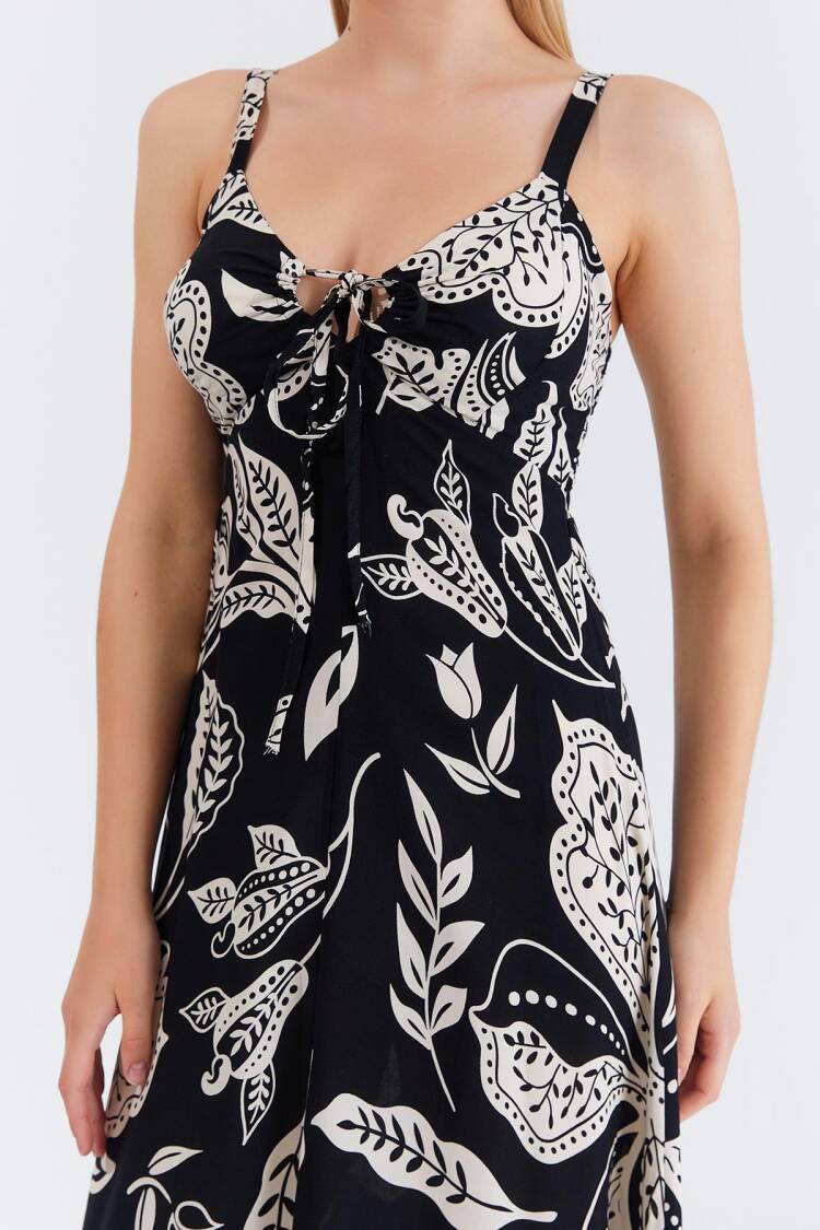Floral Maxi Slip Dress With Cap Sleeves