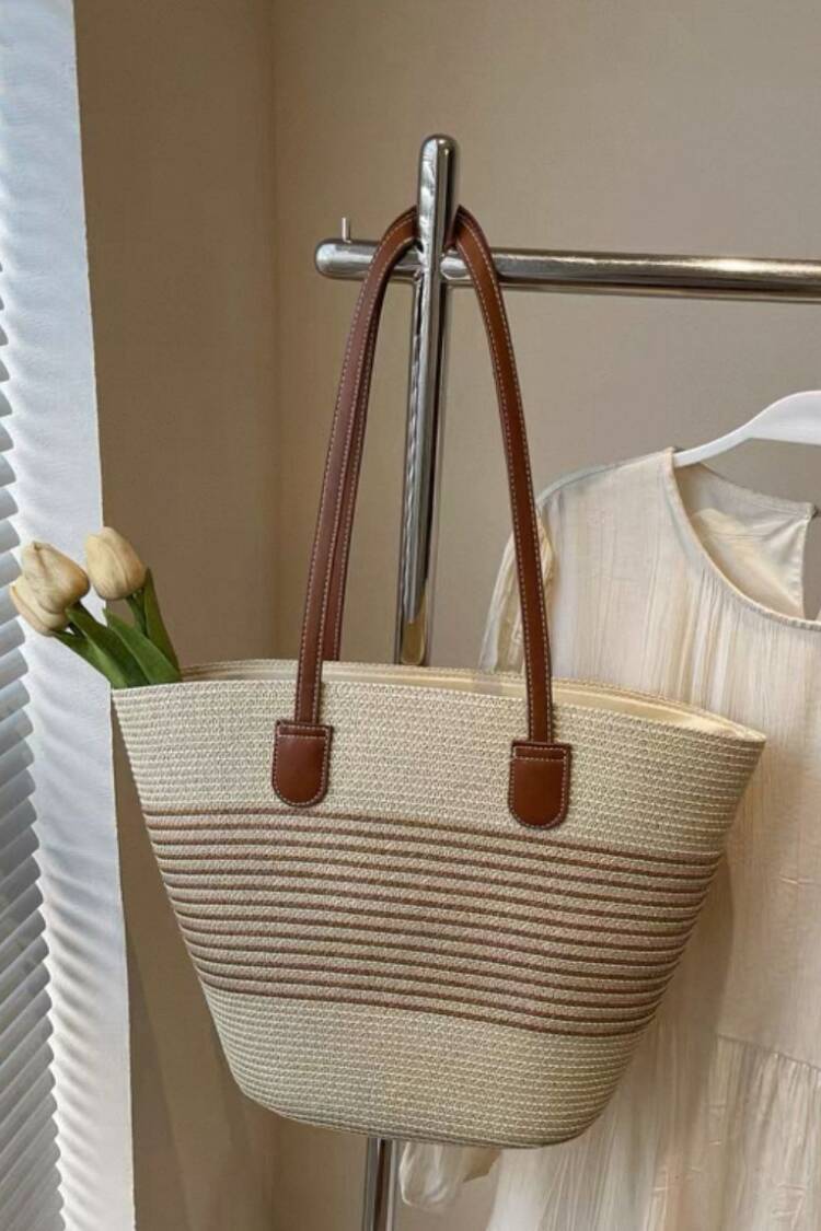 Camel Straw Bag