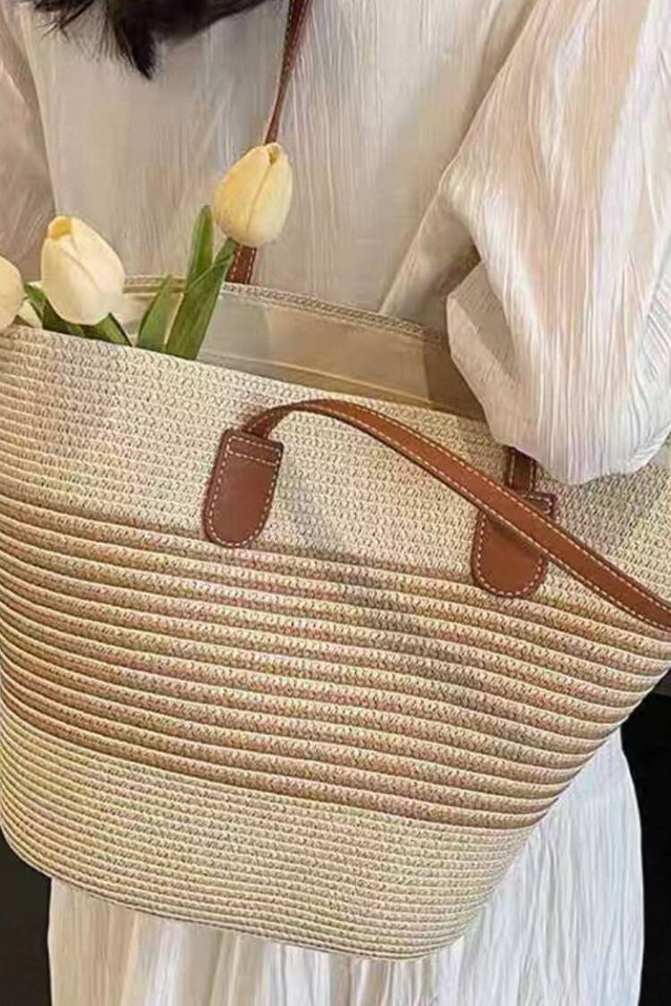 Camel Straw Bag