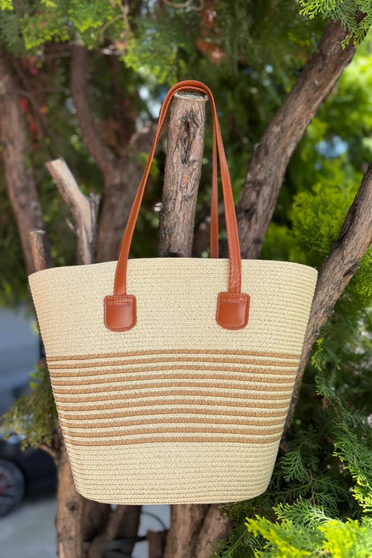 Camel Straw Bag