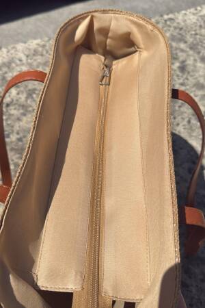 Camel Straw Bag - Brand: Axesoire - Women's Clothing Wholesale - Globality Store