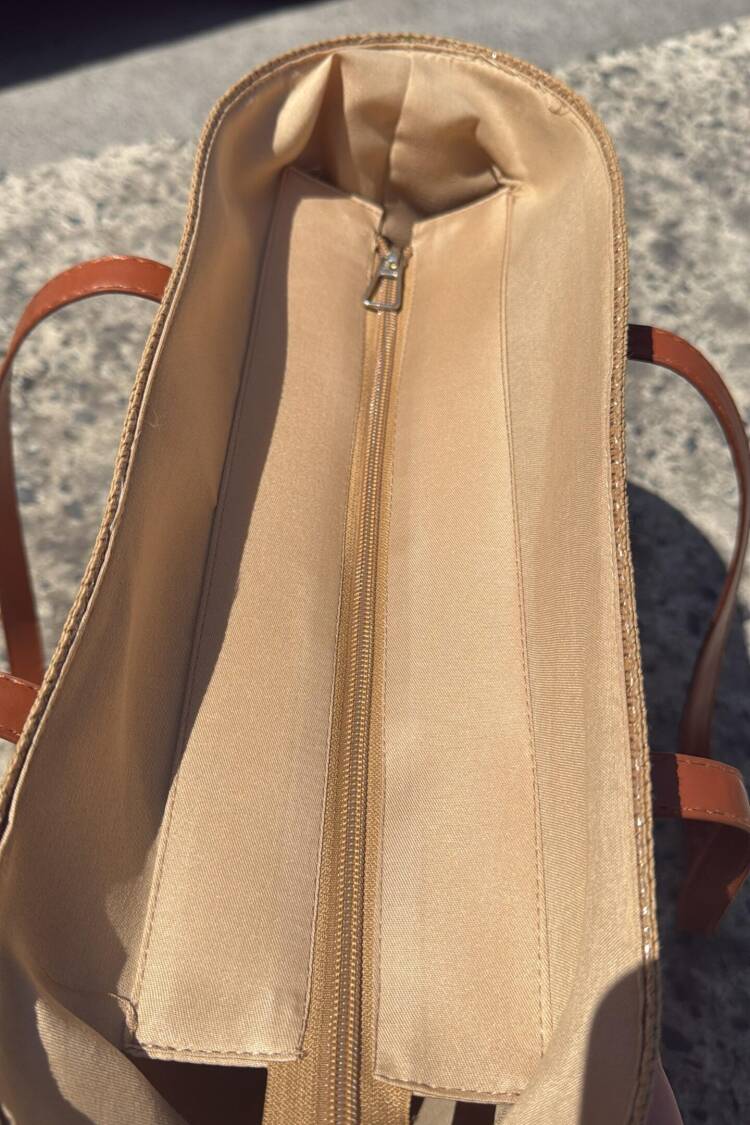 Camel Straw Bag