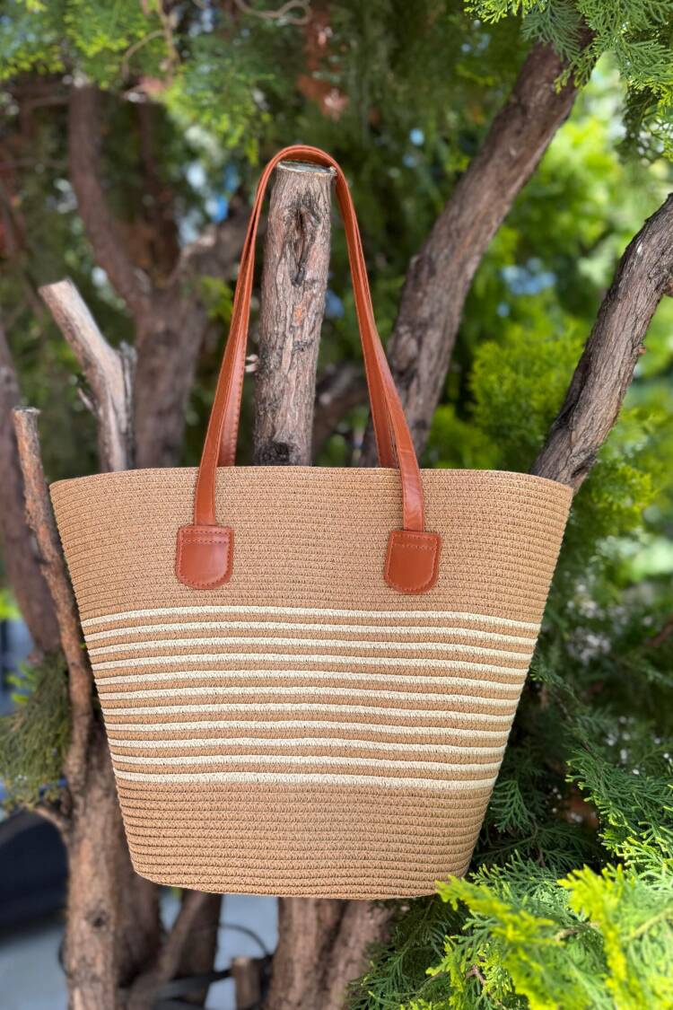 Camel Straw Bag