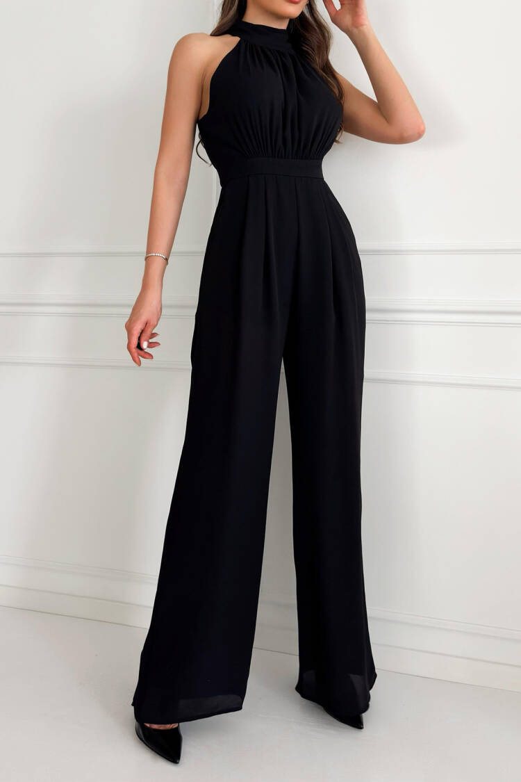 Tailored Sleeveless Cap Sleeve Jumpsuit