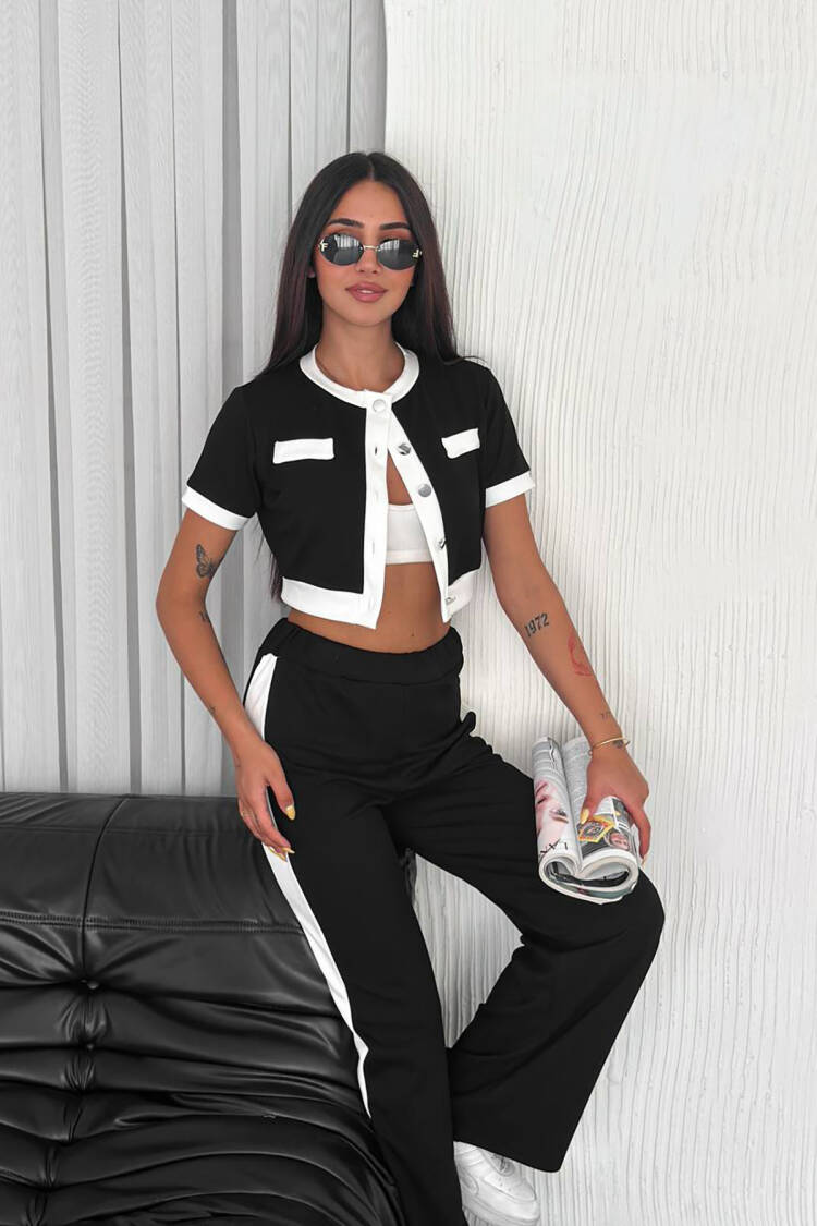 Color Block Casual Palazzo Set - Brand: Mode Roy - Women's Clothing Wholesale - Globality Store