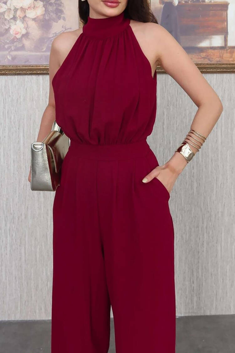 Tailored Elegant Sleeveless Jumpsuit - Brand: Mode Roy - Women's Clothing Wholesale - Globality Store