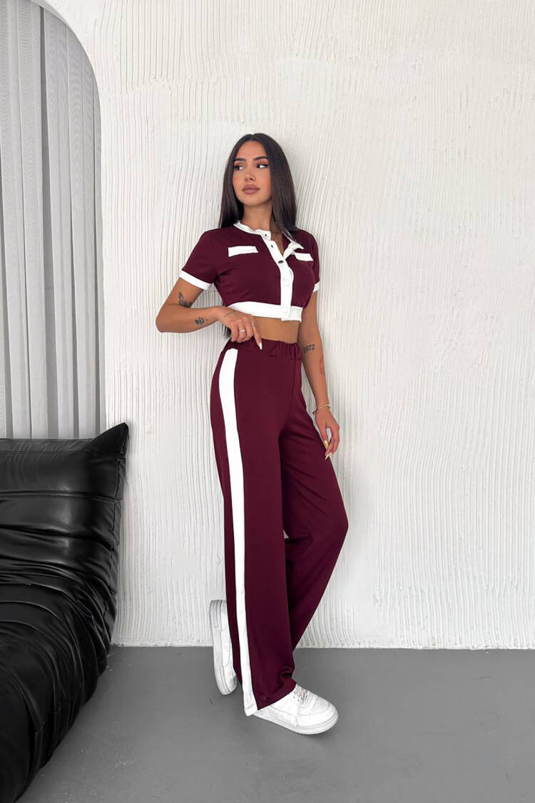 Casual Elegant Snap Palazzo Set - Brand: Mode Roy - Women's Clothing Wholesale - Globality Store