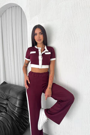 Casual Elegant Snap Palazzo Set - Brand: Mode Roy - Women's Clothing Wholesale - Globality Store