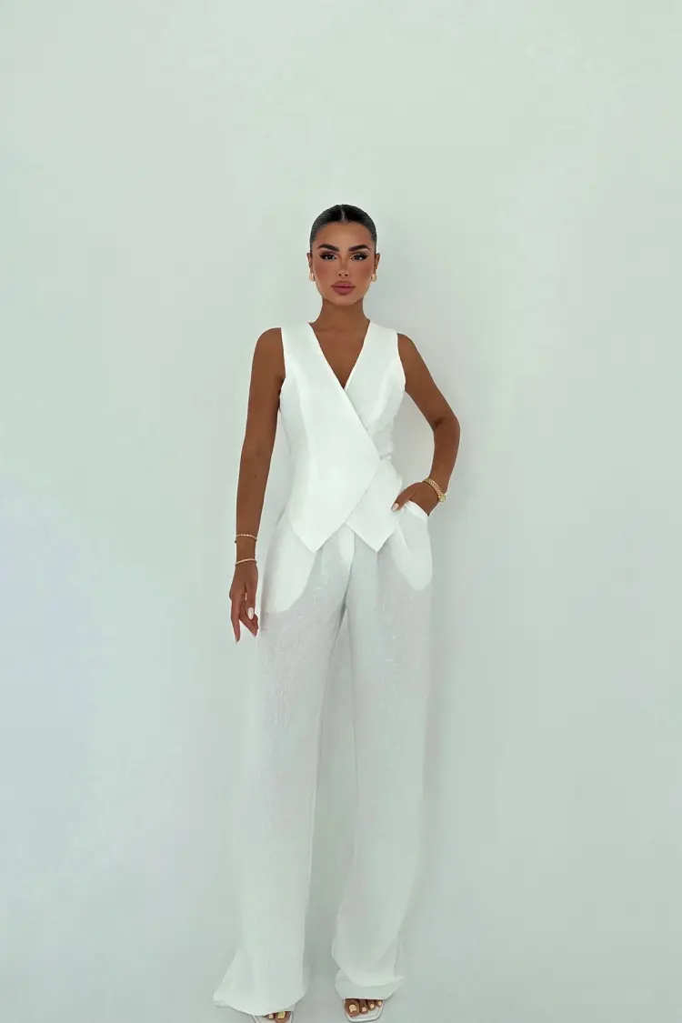 ElegantSleeveless Palazzo Suit - Brand: EYYO ATELIER - Women's Clothing Wholesale - Globality Store