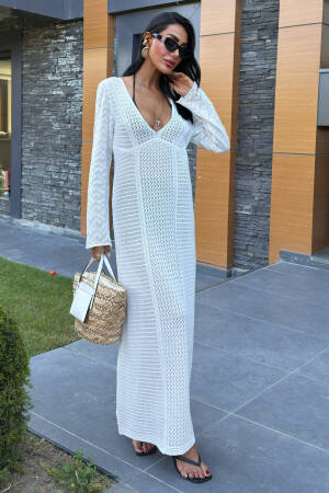 Openwork V Neck Dress - Brand: Sobe Istanbul - Women's Clothing Wholesale - Globality Store