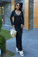Openwork V Neck Dress - Brand: Sobe Istanbul - Women's Clothing Wholesale - Globality Store