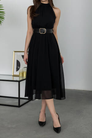Elegant Fit And Flare Midi Dress - Brand: Mode Roy - Women's Clothing Wholesale - Globality Store