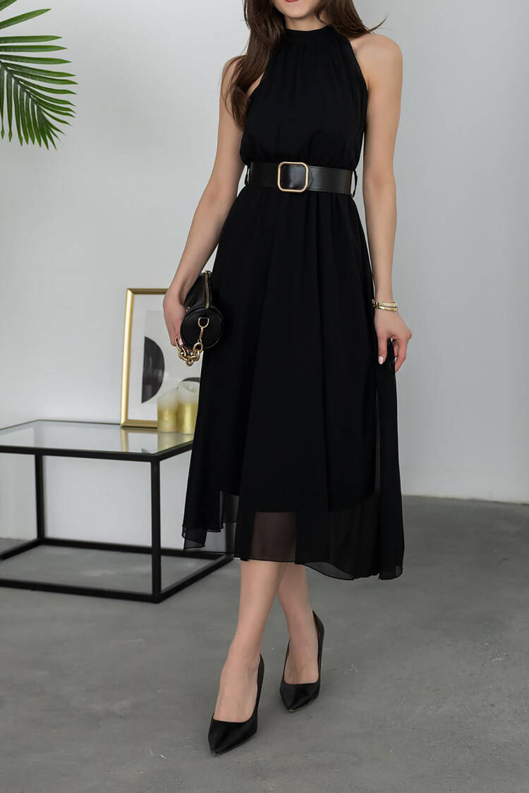Elegant Fit And Flare Midi Dress