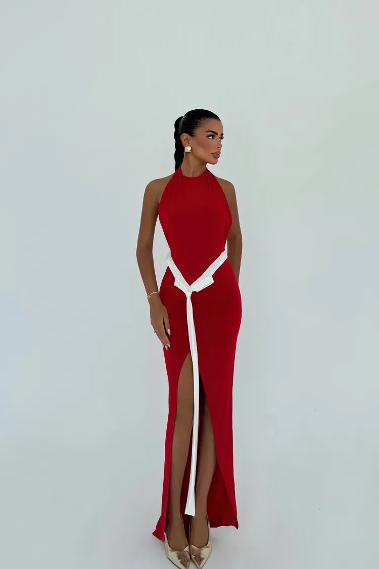 Bodycon Halter Neck Dress - Floor Length - Brand: EYYO ATELIER - Women's Clothing Wholesale - Globality Store