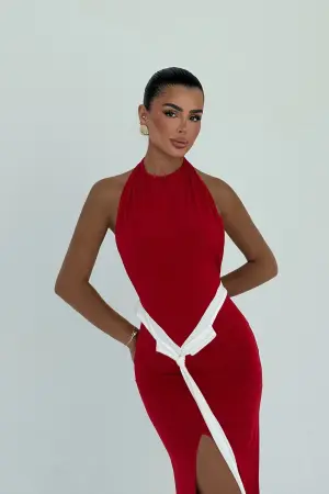 Bodycon Halter Neck Dress - Floor Length - Brand: EYYO ATELIER - Women's Clothing Wholesale - Globality Store
