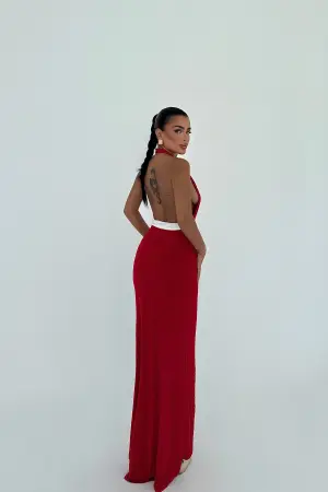 Bodycon Halter Neck Dress - Floor Length - Brand: EYYO ATELIER - Women's Clothing Wholesale - Globality Store