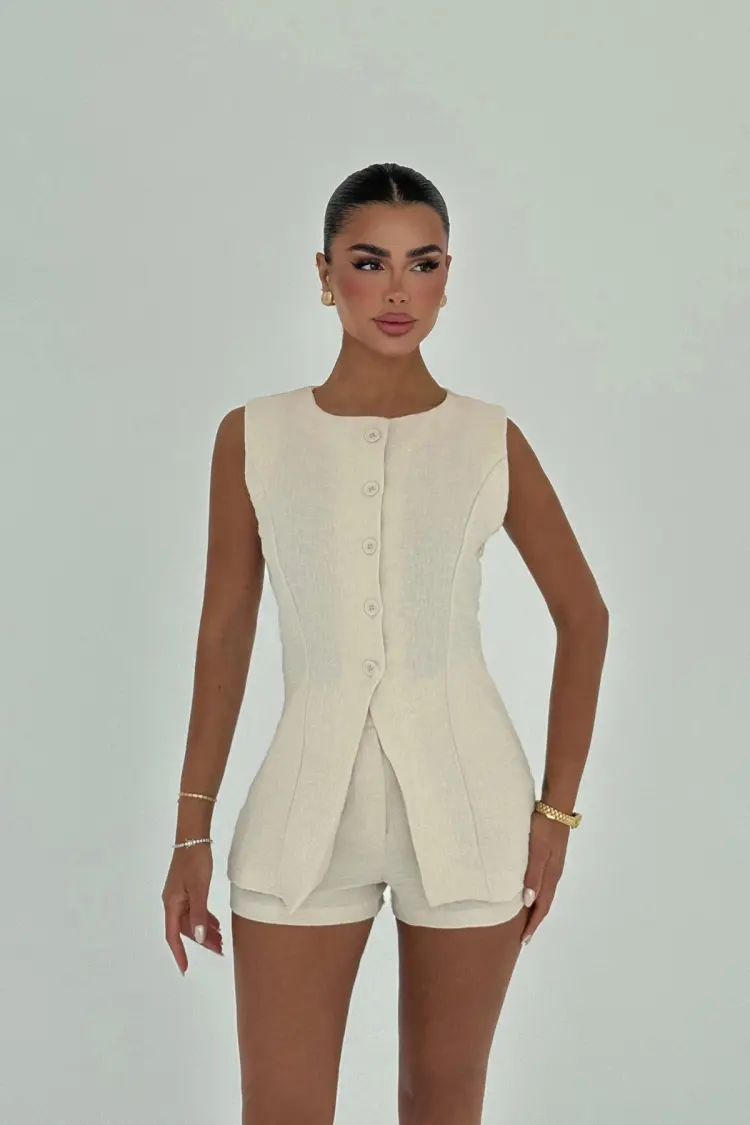 Beige Sexy Elegant Casual Formal Set - Brand: EYYO ATELIER - Women's Clothing Wholesale - Globality Store