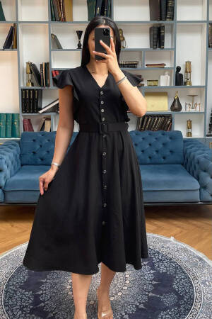 Elegant Fit And Flare Dress - Brand: Mode Roy - Women's Clothing Wholesale - Globality Store