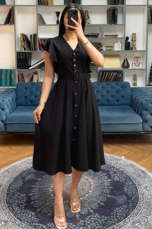 Elegant Fit And Flare Dress - Brand: Mode Roy - Women's Clothing Wholesale - Globality Store