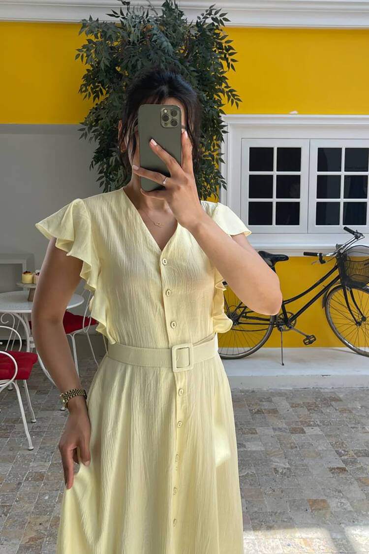 Elegant Fit And Flare Dress - Brand: Mode Roy - Women's Clothing Wholesale - Globality Store