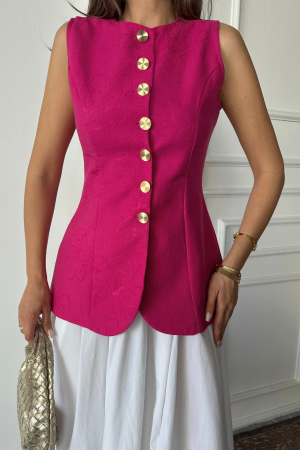 ElegantVest With Buttoned Closure - Brand: Ello - Women's Clothing Wholesale - Globality Store