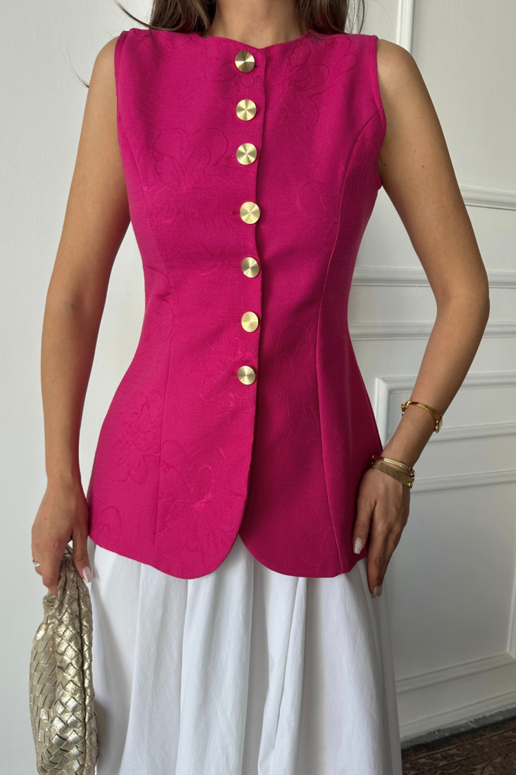 ElegantVest With Buttoned Closure