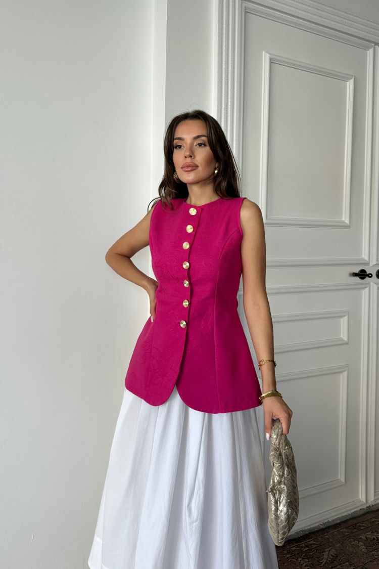 ElegantVest With Buttoned Closure