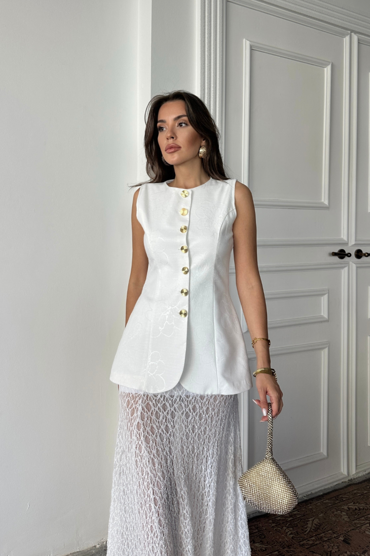 Elegant Long Buttoned Vest