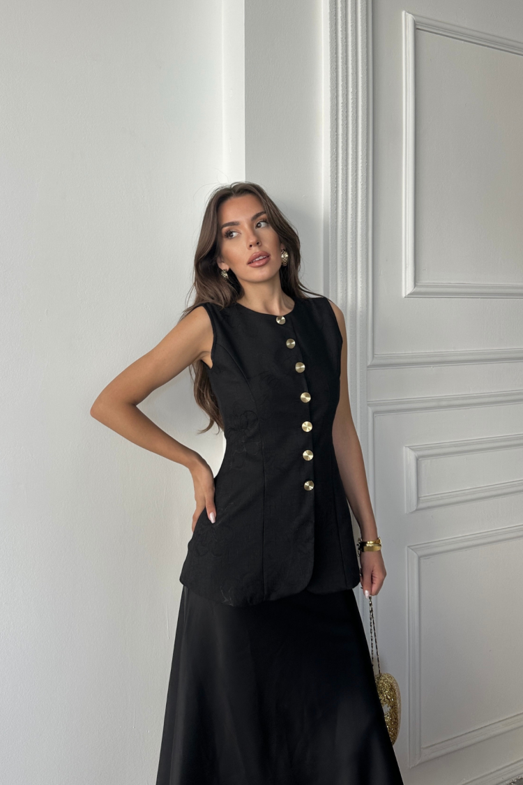 Elegant Fitted Buttoned Vest