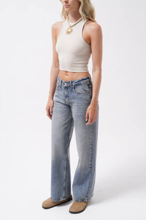 Mom Jeans High Waist Wide Leg - Brand: Black Fashion - Women's Clothing Wholesale - Globality Store