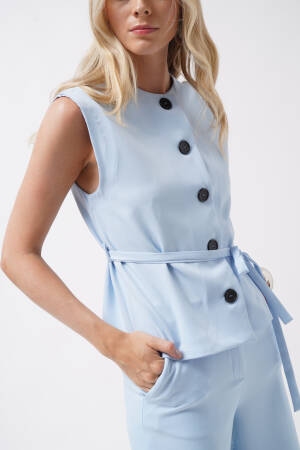 Elegant Vest With Slant Pocket - Brand: Black Fashion - Women's Clothing Wholesale - Globality Store