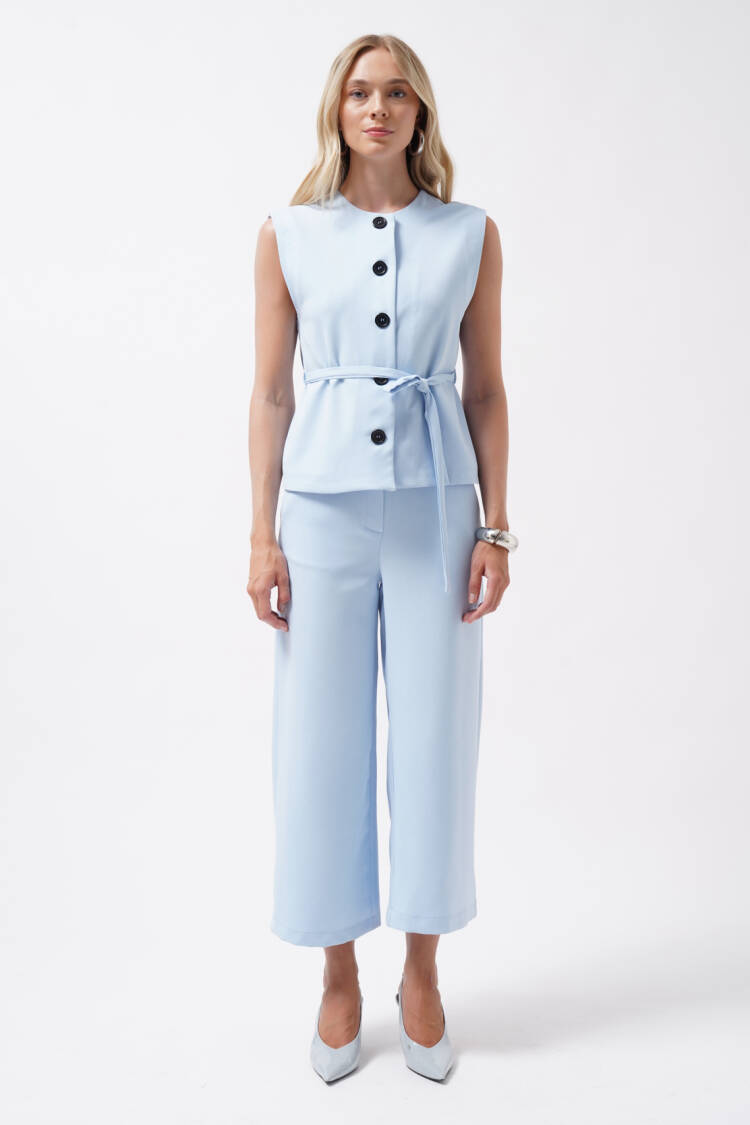 Elegant Vest With Slant Pocket