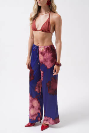 Blue Wide Leg Palazzo Pants - Brand: Black Fashion - Women's Clothing Wholesale - Globality Store