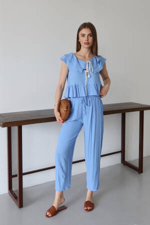 Casual Boho Tie Set With Cap Sleeve - Brand: Mode Roy - Women's Clothing Wholesale - Globality Store