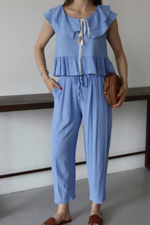 Casual Boho Tie Set With Cap Sleeve - Brand: Mode Roy - Women's Clothing Wholesale - Globality Store