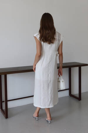 Elegant Casual Shirt Dress With Cap Sleeves - Brand: Mode Roy - Women's Clothing Wholesale - Globality Store