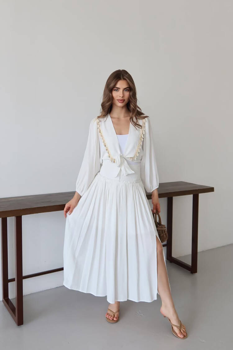 Boho Flared Maxi Skirt Set