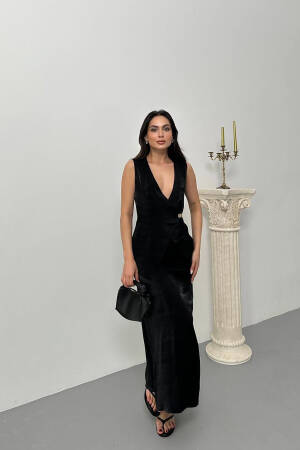 ElegantSleeveless Sheath Maxi Dress - Brand: Mode Roy - Women's Clothing Wholesale - Globality Store