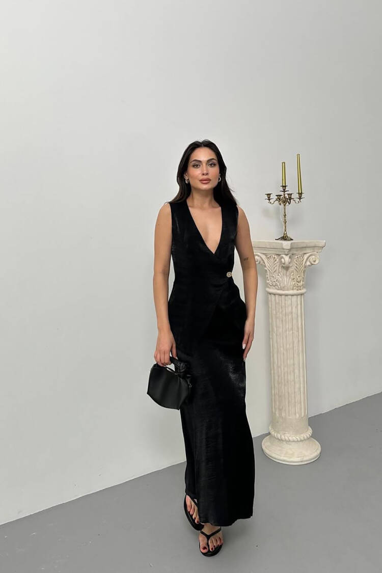 ElegantSleeveless Sheath Maxi Dress