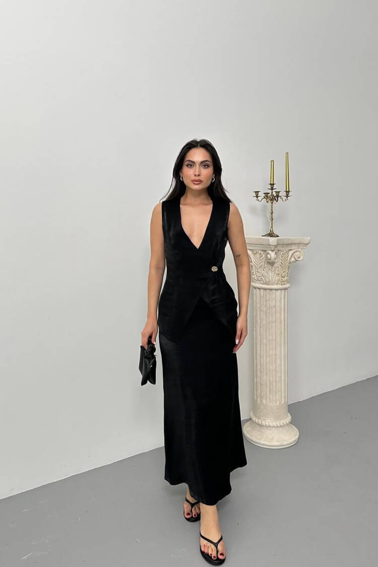 ElegantSleeveless Sheath Maxi Dress - Brand: Mode Roy - Women's Clothing Wholesale - Globality Store