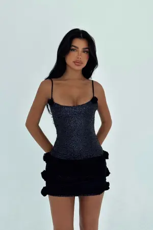Black Sexy Elegant Glam Bodycon Mini Dress - Brand: EYYO ATELIER - Women's Clothing Wholesale - Globality Store