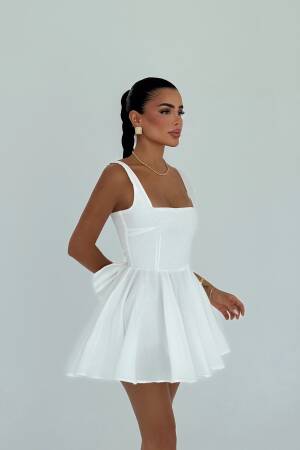Sexy Babydoll Mini Dress With Square Neck