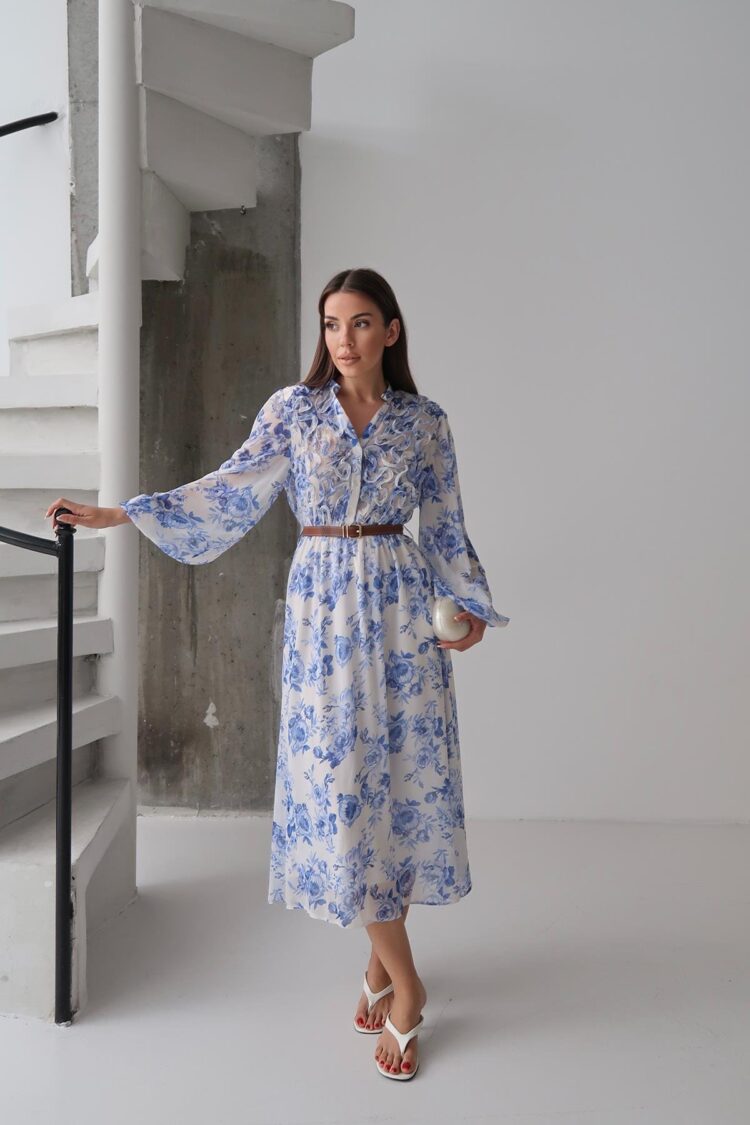 Piping Detailed Dress - Brand: Elisa - Women's Clothing Wholesale - Globality Store