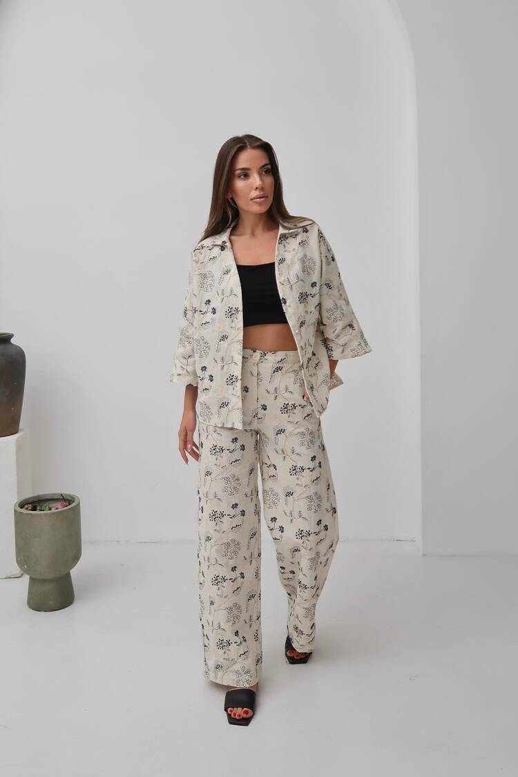 Beige Casual Elegant Boho Set - Brand: Elisa - Women's Clothing Wholesale - Globality Store